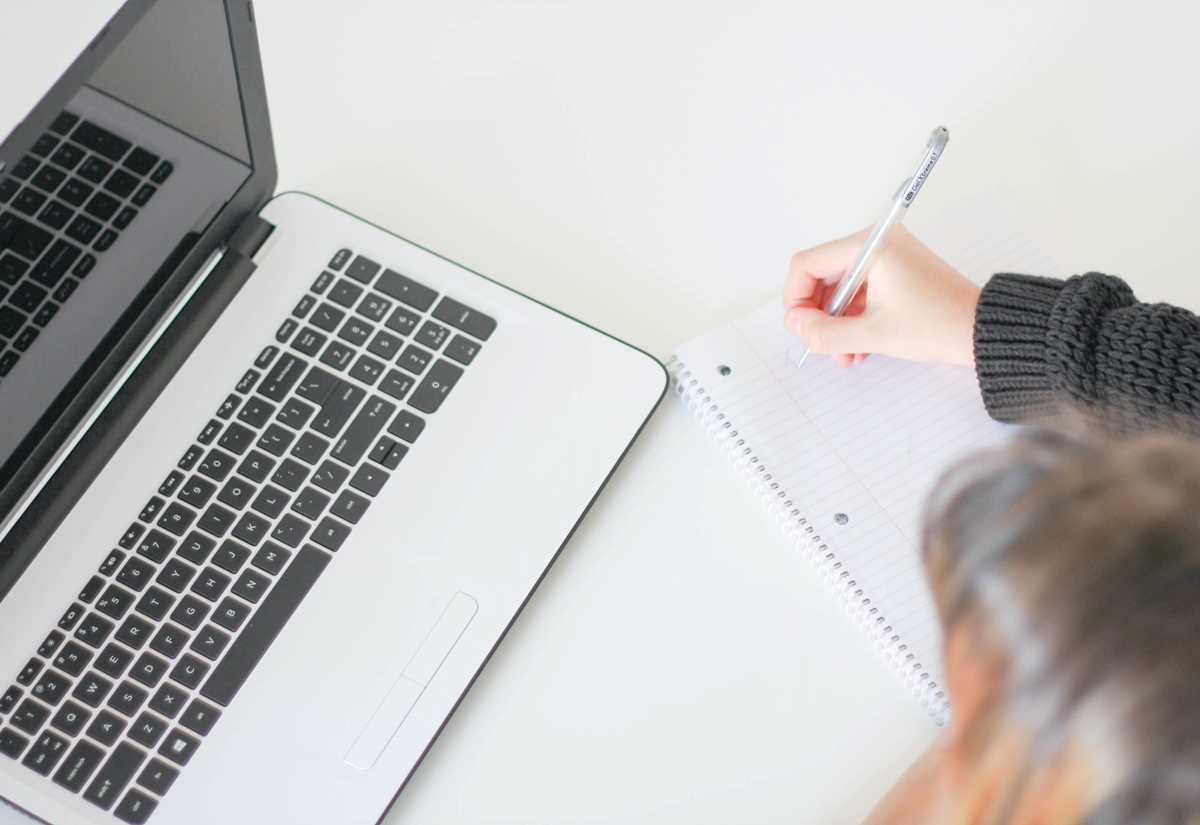 A delegate taking an online Software Training course