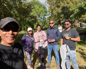 Our office staff all set for the walk